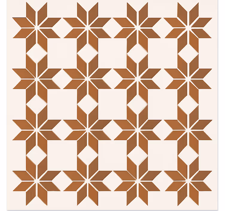 Terracotta stertegel vinyl tapijt eetkamer - TenStickers