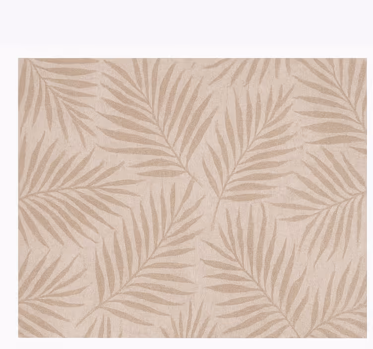 Subtiele palmtak vinyl tapijt eetkamer - TenStickers