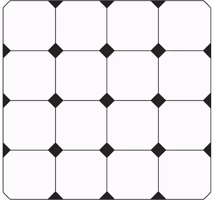 Geruite ruitprint vinyl tapijt keuken - TenStickers