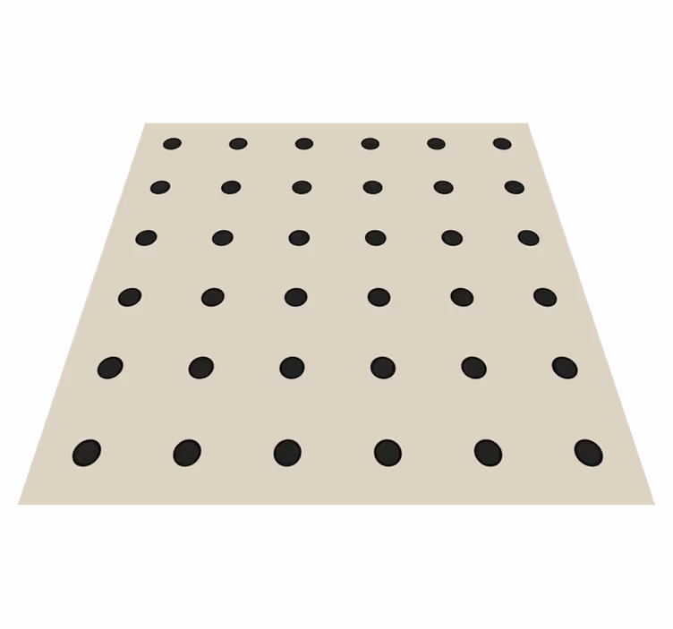 Beige stippenpatroon vinyl tapijt keuken - TenStickers