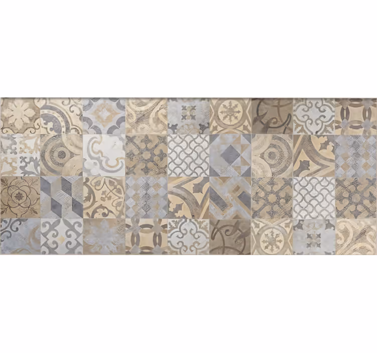 Cementine arancioni vinyl tapijt mozaïek - TenStickers