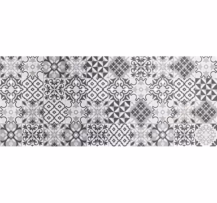 Crearreda gris vinyl tapijt tegels - TenStickers