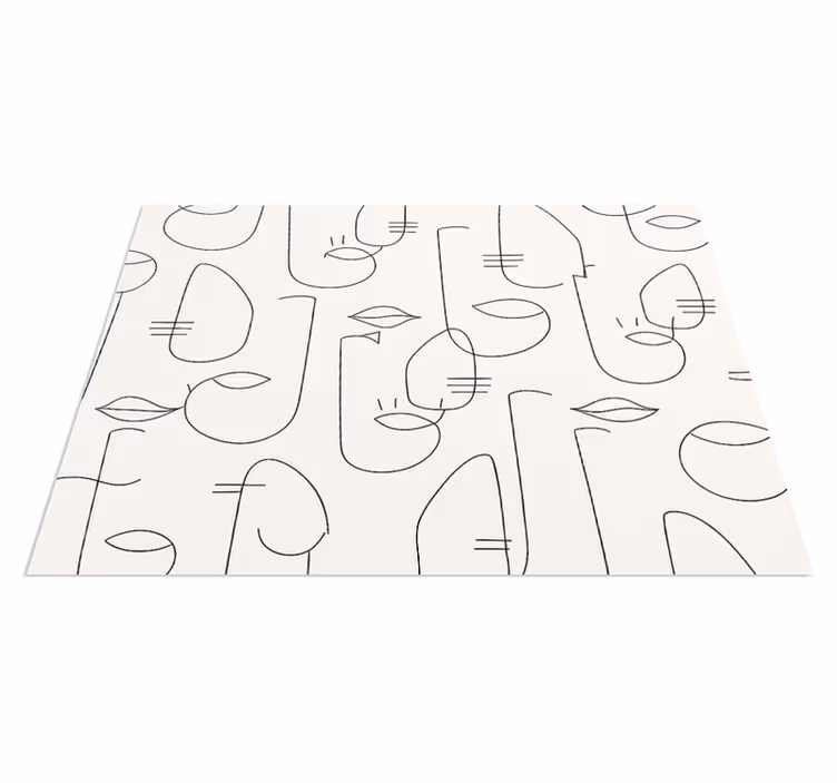 Vinyl tapijt keuken abstracte gezichtsdelen - TenStickers