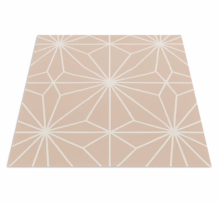 Vinyl tapijt keuken beige sterrenpatroon - TenStickers