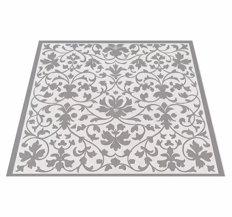 Vinyl tapijt keuken elegante grijze arabesque - TenStickers