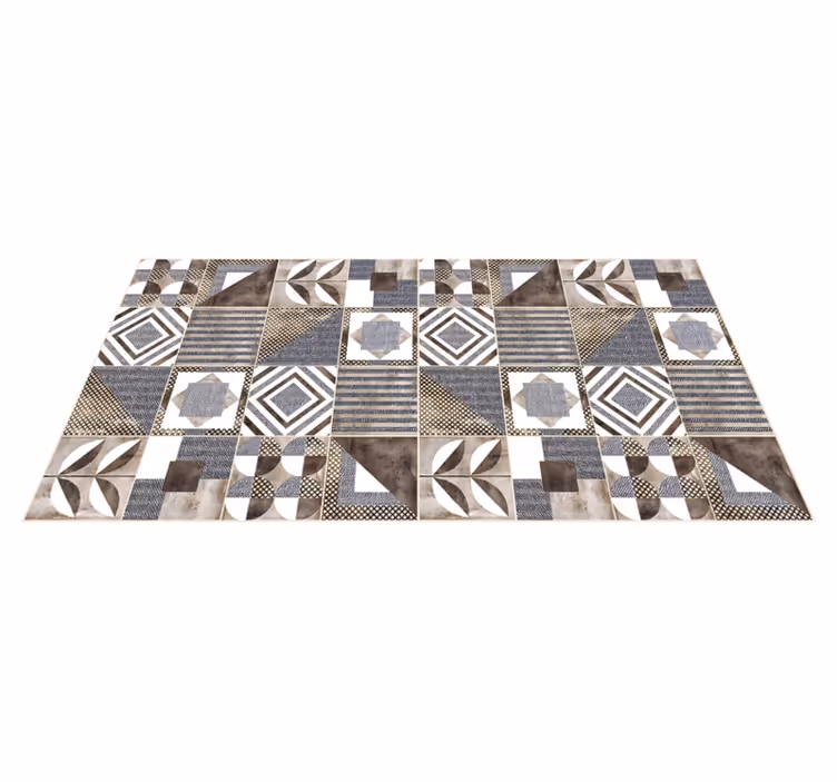 Vinyl tapijt keuken abstract geometrische natuur - TenStickers