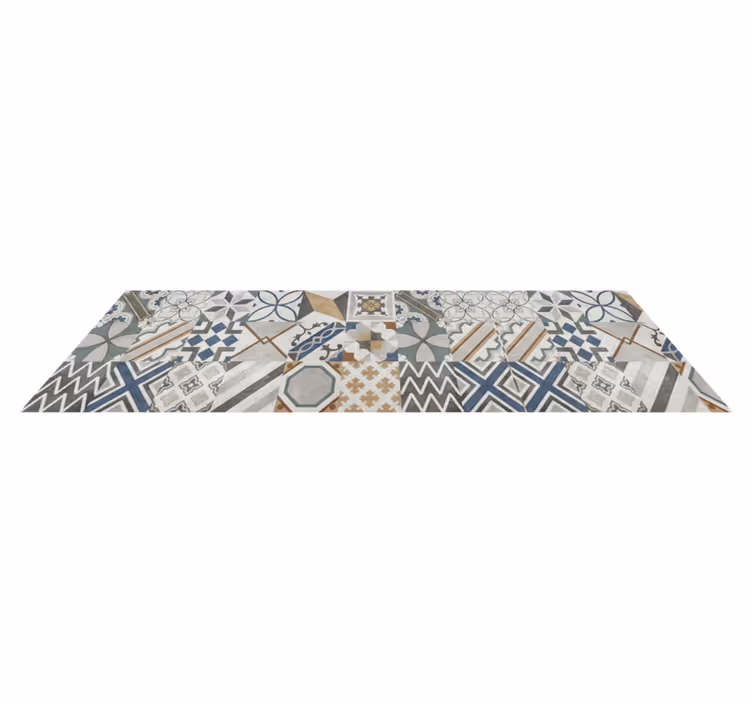Vinyl tapijt keuken eclectisch geometrisch patchwork - TenStickers