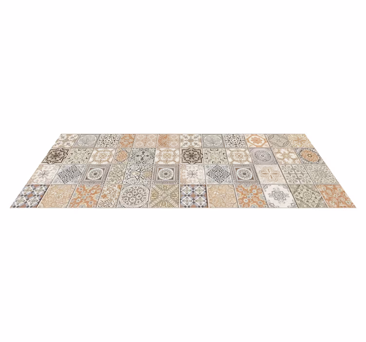 Vinyl tapijt keuken vintage warme collage - TenStickers