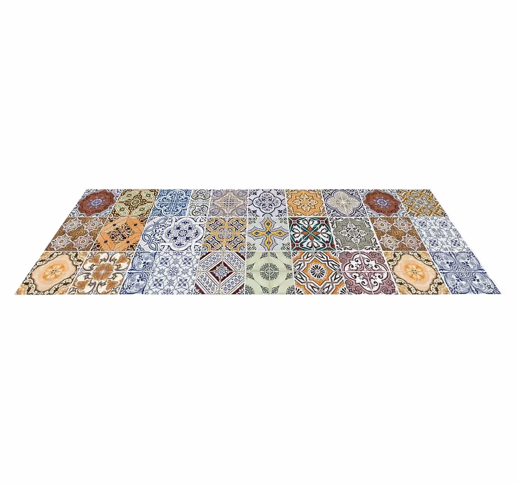 Vinyl tapijt keuken eclectisch mediterraans patchwork - TenStickers