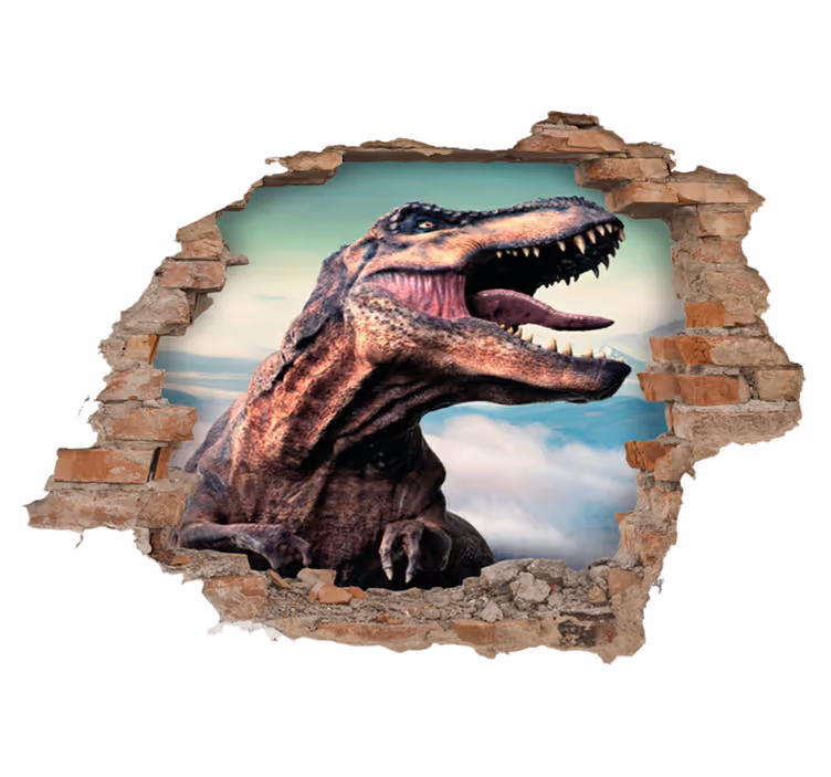 Dieren vinyl tapijt realistische 3d t-rex - TenStickers