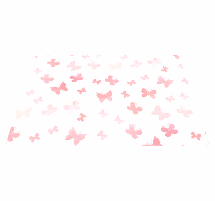 Dieren vinyl tapijt pastel vliegende vlinders - TenStickers