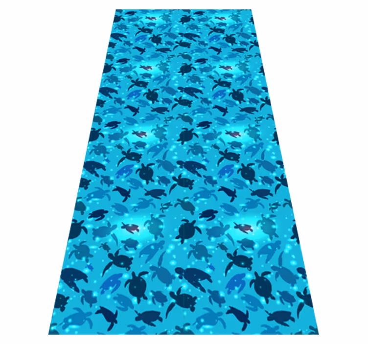 Dieren vinyl tapijt schildpadden zwemmen - TenStickers