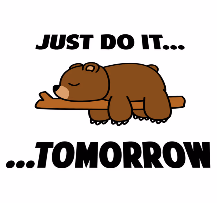 Dieren vinyl tapijt doe het gewoon morgen - TenStickers