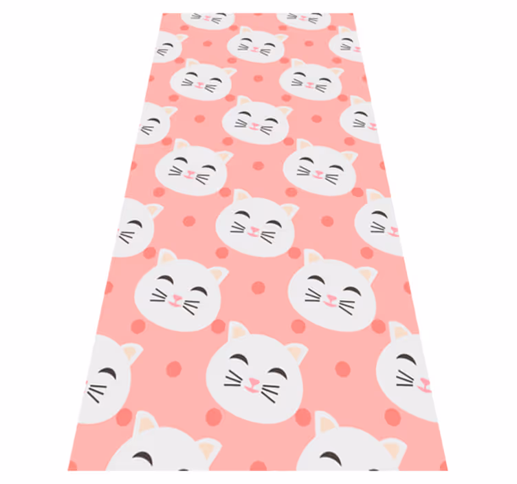 Dieren vinyl tapijt grappige kleine katten - TenStickers