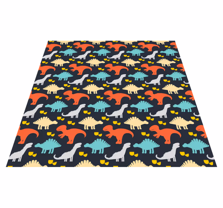 Dieren vinyl tapijt gekleurd dinosaurussen patroon - TenStickers