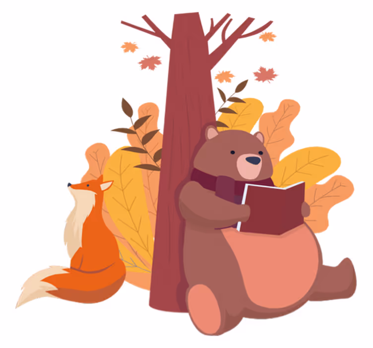 Dieren vinyl tapijt boom met dieren - TenStickers