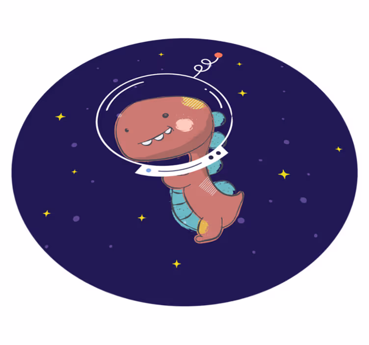 Dieren vinyl tapijt space t-rex - TenStickers
