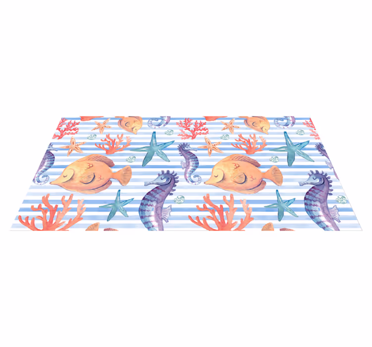 Dieren vinyl tapijt zeedieren tegels - TenStickers