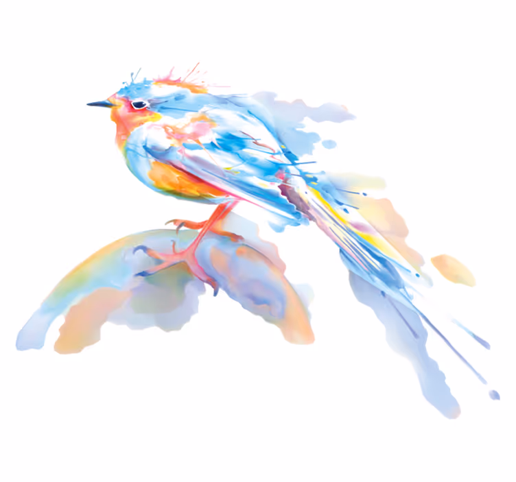Dieren vinyl tapijt vogelspetters - TenStickers
