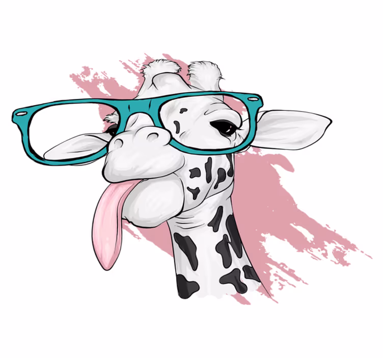Dieren vinyl tapijt giraffe spetter - TenStickers