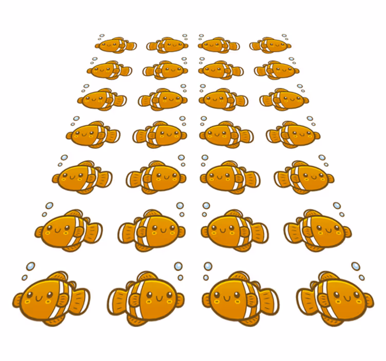 Dieren vinyl tapijt clownvis patroon - TenStickers