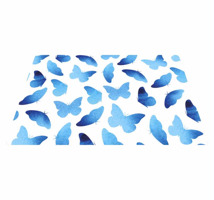 Dieren vinyl tapijt geschilderde vlinders - TenStickers