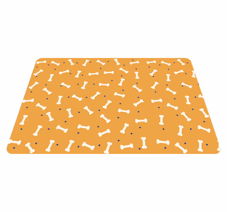Dieren vinyl tapijt oranje bottenpatroon - TenStickers