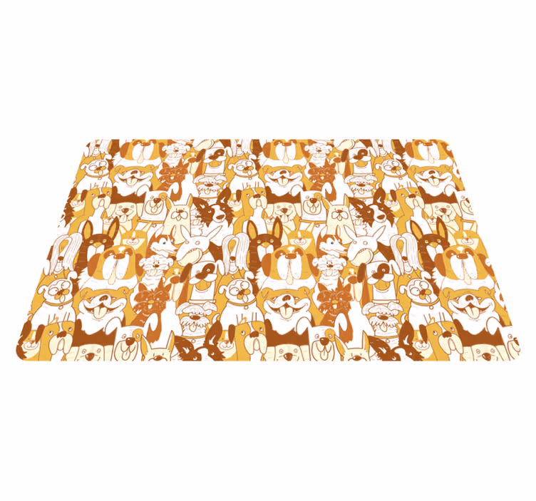 Dieren vinyl tapijt hondenfeest - TenStickers