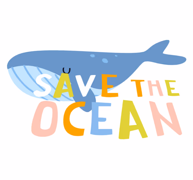 Dieren vinyl tapijt red de oceaan beluga - TenStickers
