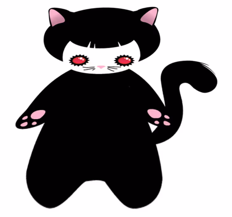 Dieren vinyl tapijt baby kat monster - TenStickers