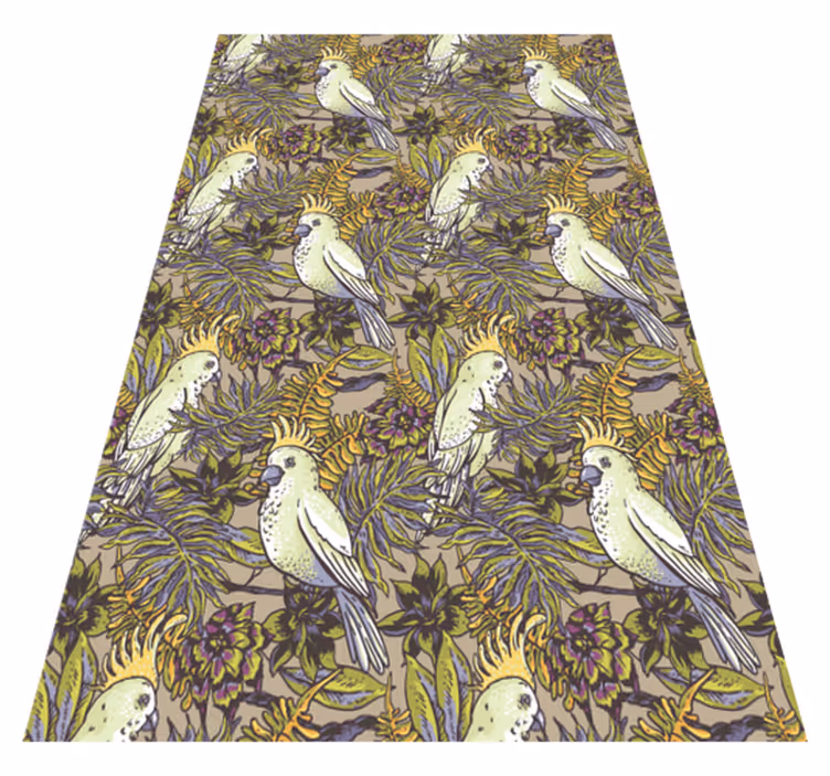 Dieren vinyl tapijt amazone papegaaien scandinavisch stijl - TenStickers