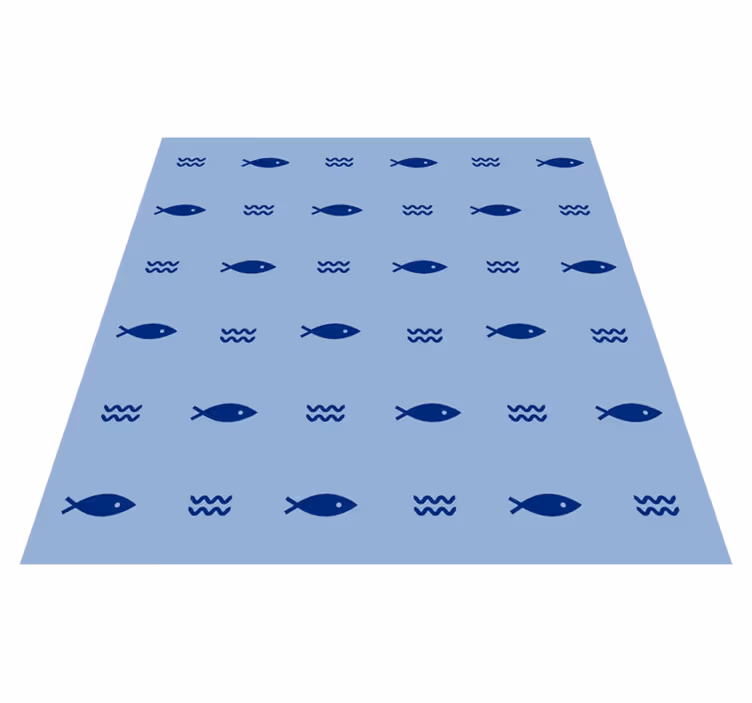 Dieren vinyl tapijt met patroon van vissen - TenStickers