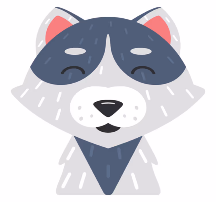 Dieren vinyl tapijt blije dieren gezichten - TenStickers