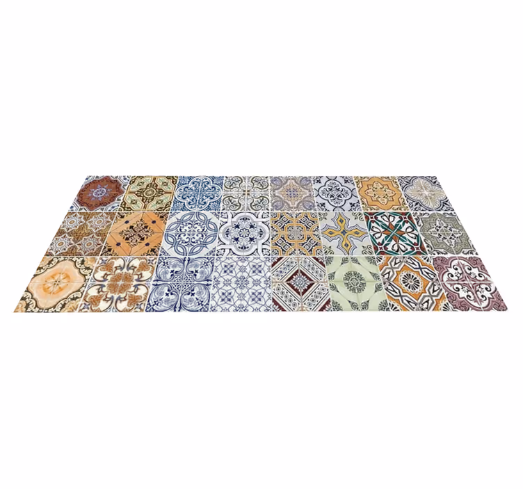 Vinyl tapijt keuken eclectische mediterrane stijl - TenStickers