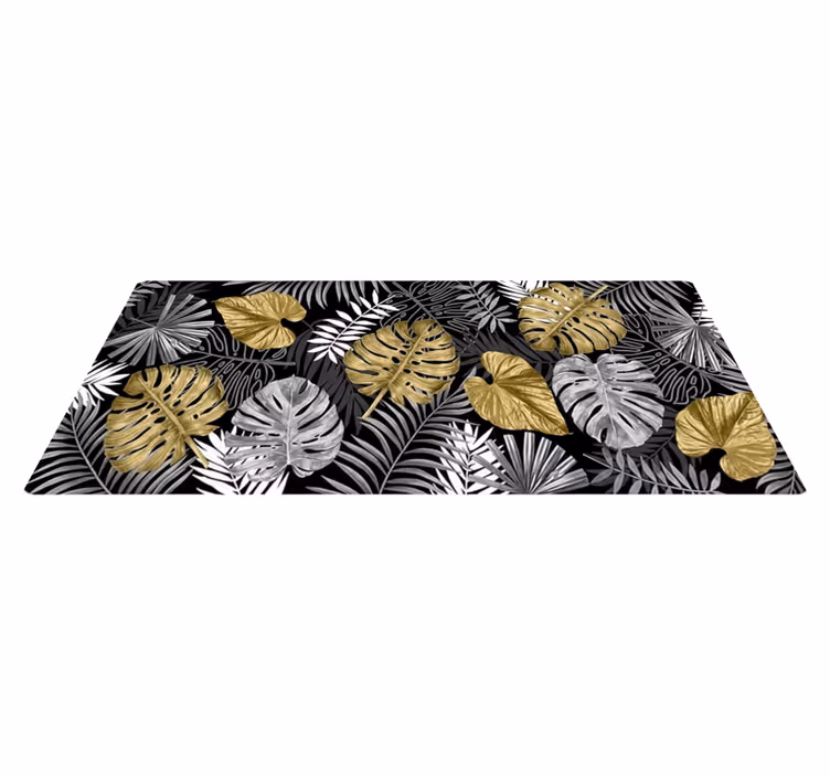 Vinyl tapijt keuken luxe gouden jungle - TenStickers