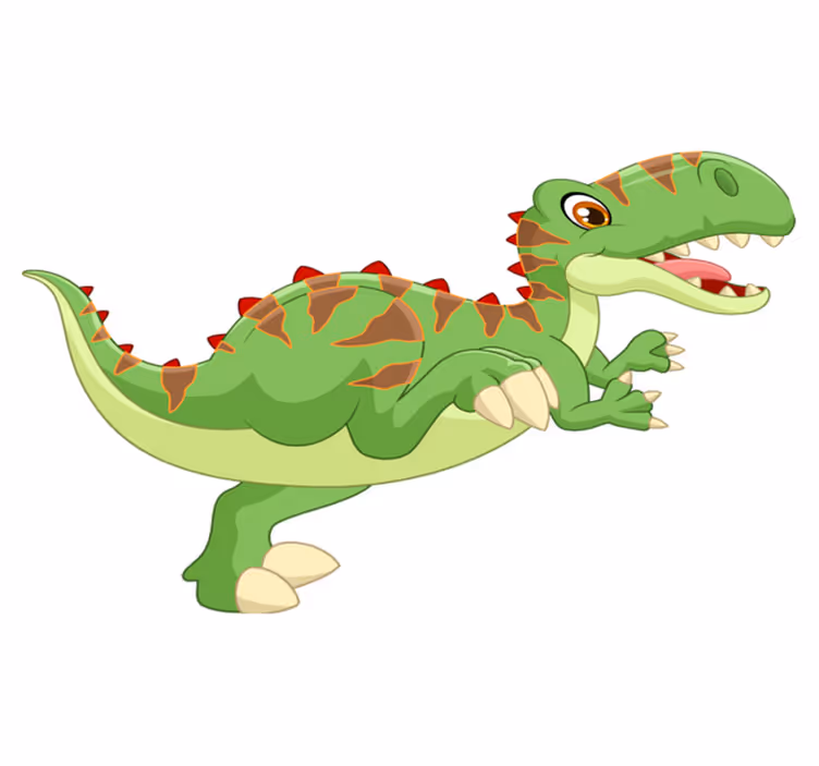 Dieren vinyl tapijt vriendelijk dinosaurusschracter - TenStickers