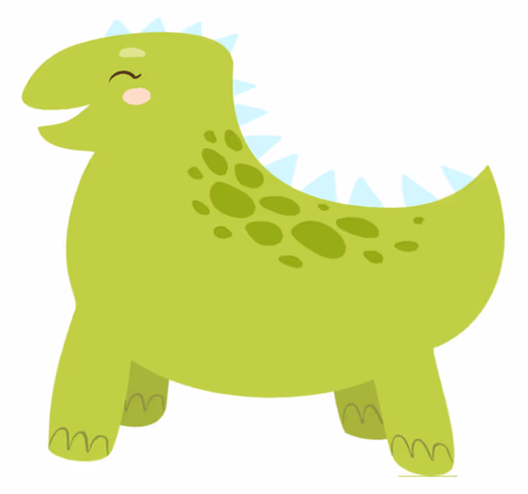 Dieren vinyl tapijt blije dinosaurus karakter - TenStickers