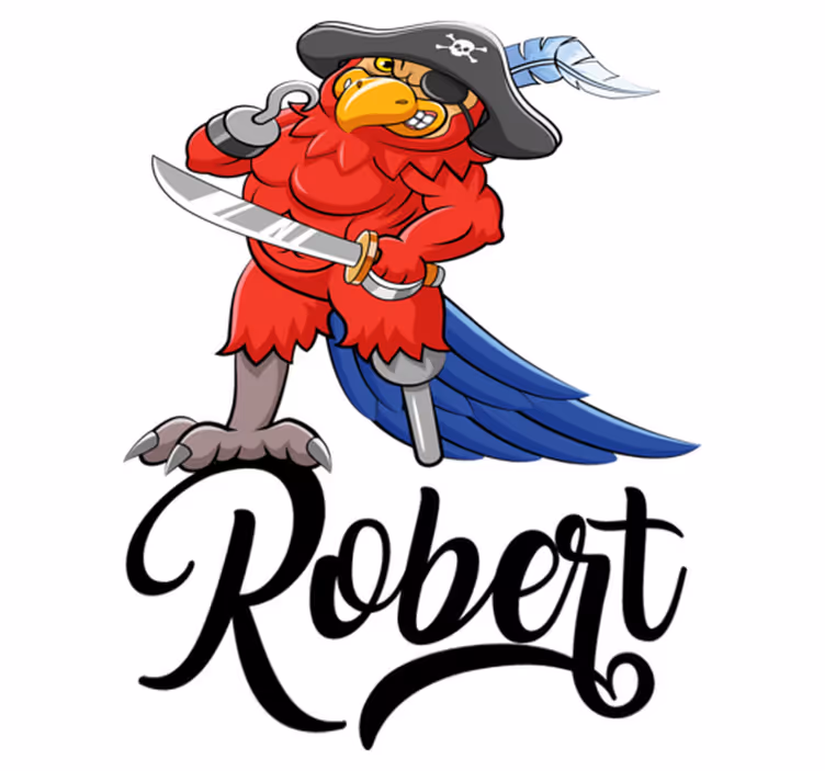 Dieren vinyl tapijt buccaneer papegaai figuur - TenStickers