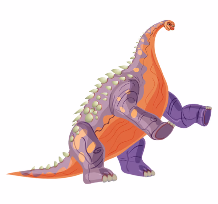 Dieren vinyl tapijt kleurrijk dino karakter - TenStickers