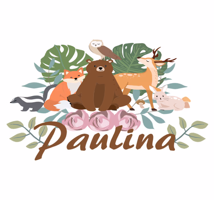 Dieren vinyl tapijt bosdierenbijeenkomst - TenStickers