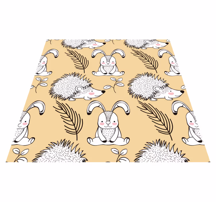 Dieren vinyl tapijt schattige dierenpatronen - TenStickers