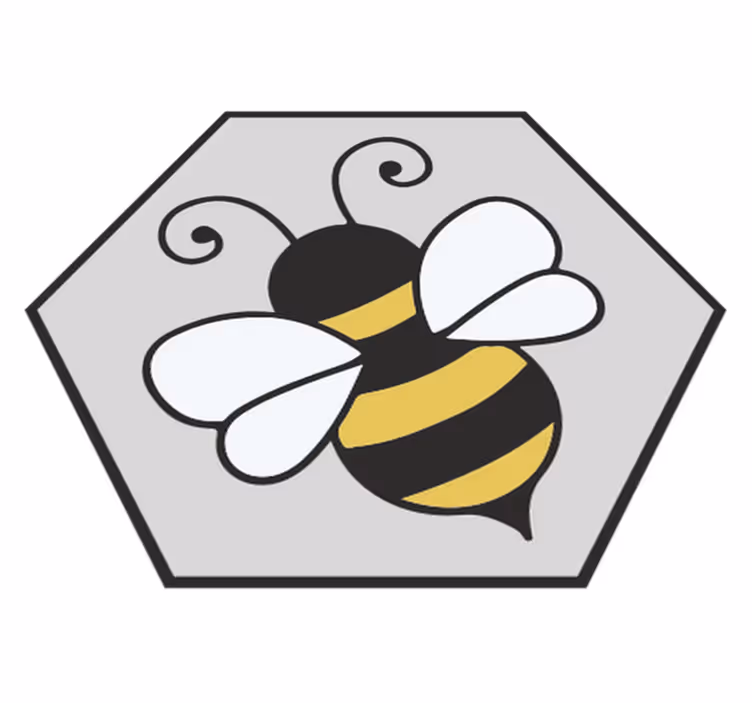 Dieren vinyl tapijt bijen hexagon design - TenStickers