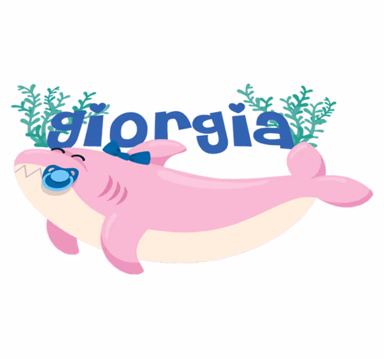 Dieren vinyl tapijt happy haai ontwerp - TenStickers