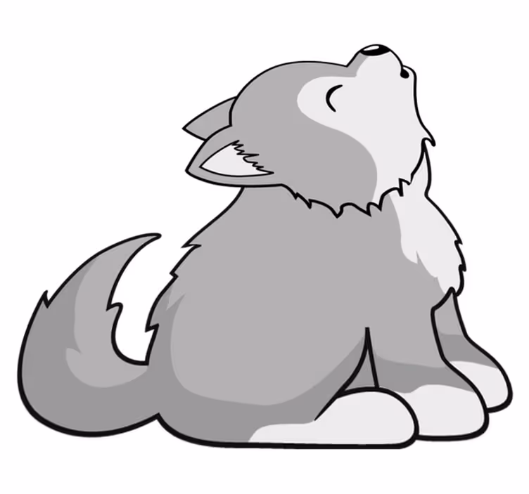 Dieren vinyl tapijt hoeled hond illustratie - TenStickers