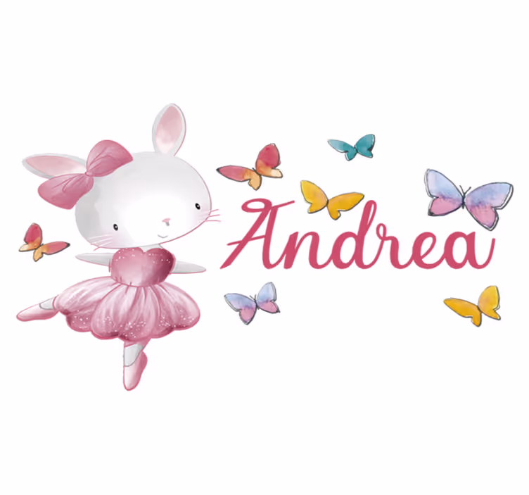 Dieren vinyl tapijt meisje danst ballet - TenStickers