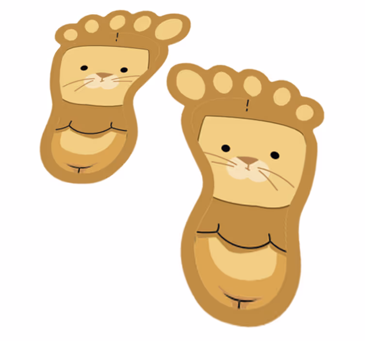 Dieren vinyl tapijt schattige dierenvoetjes - TenStickers