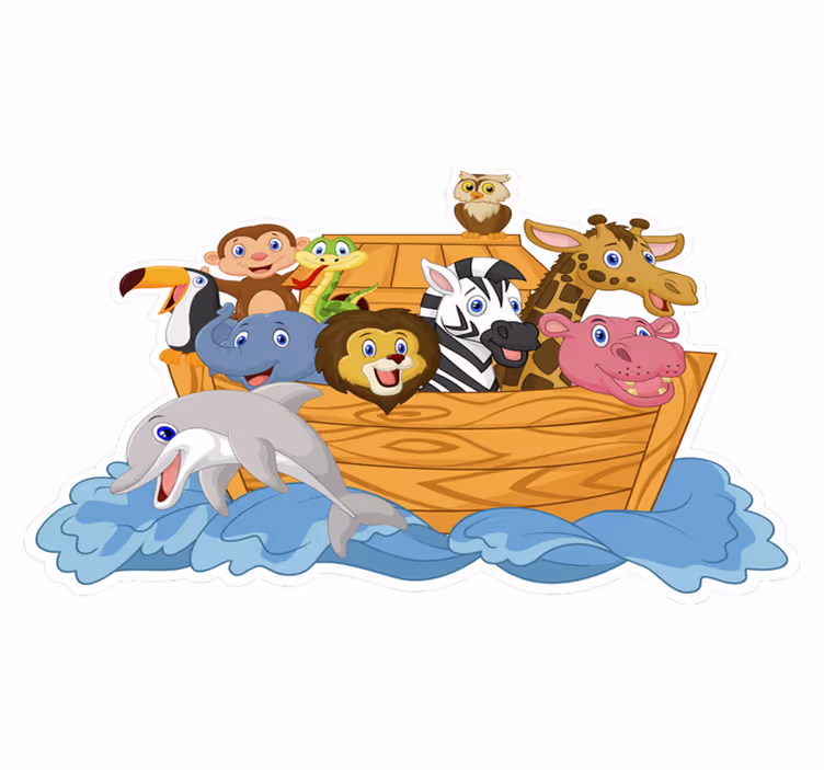 Dieren vinyl tapijt cpprivalia kinder noach's ark - TenStickers