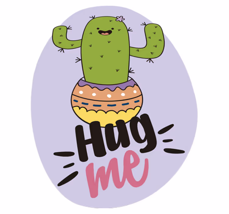Dieren vinyl tapijt cactus omarmt vreugde - TenStickers