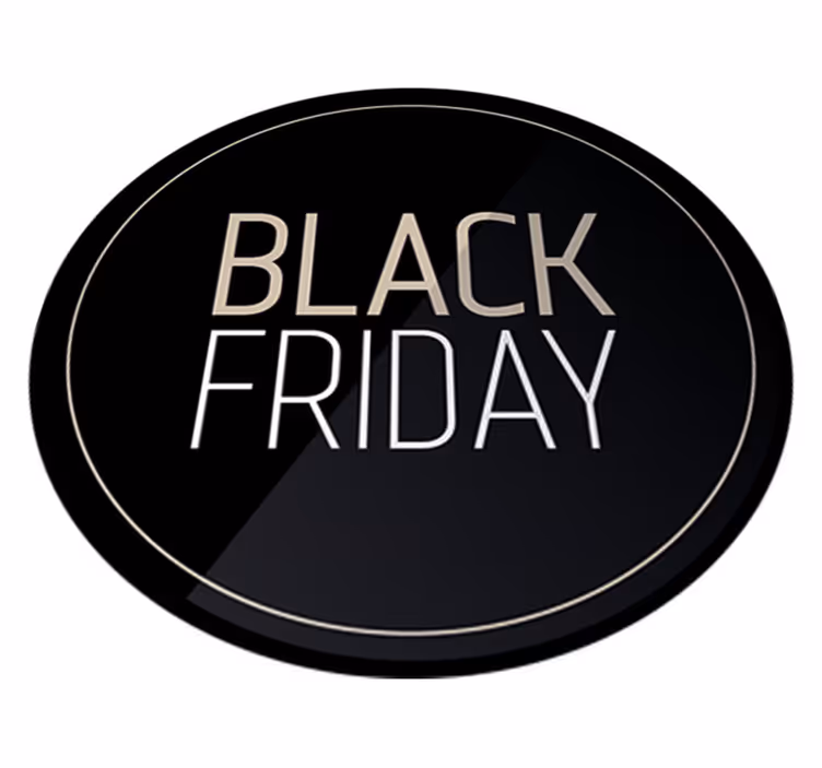 Black friday vinyl tapijt elegante promo aanbieding - TenStickers