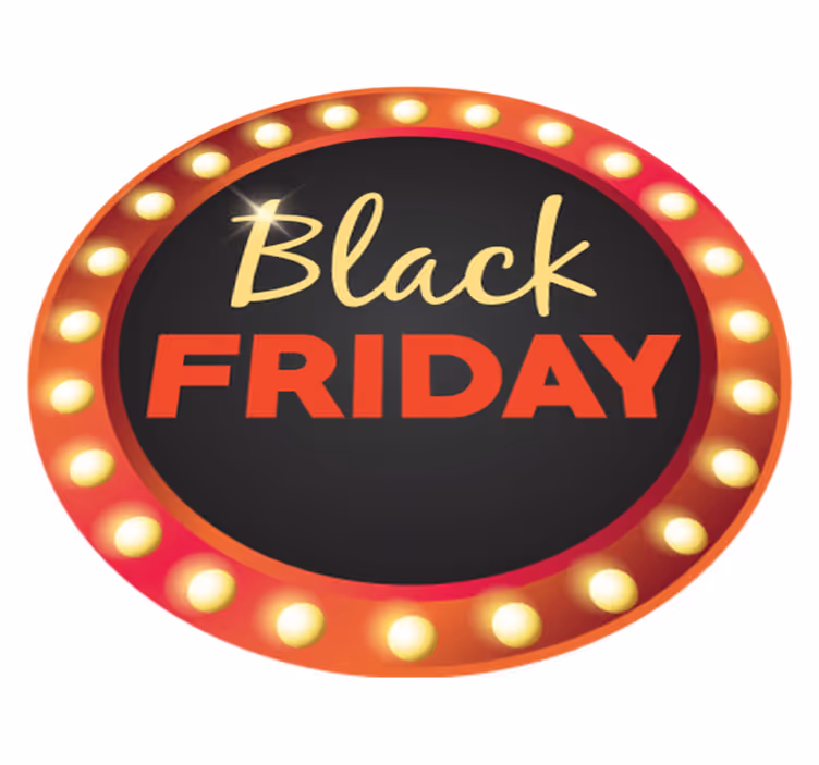 Black friday vinyl tapijt rode ronde promotie - TenStickers